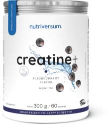 Nutriversum Creatine+ Sugar Free ízesített kreatin monohidrát por 300g Fekete ribizli