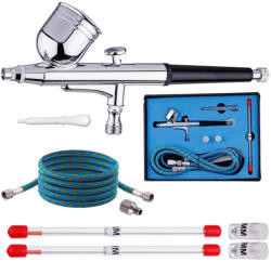  Set Mini Aerograf Model - Precizie AB-130K cu Duză de 0, 2/0, 3/0, 5 mm și Furtun de 1, 8 m (TF2-100294)