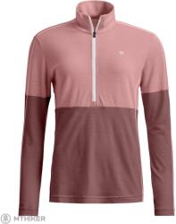 ORTOVOX 185 RockNWool cipzáras női póló, alkonyati rózsaszín (XS)