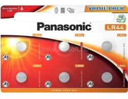 Panasonic gombelem LR44EL/6BP, alkáli, 6db/csomag (LR44EL-6BP) (LR44EL-6BP)