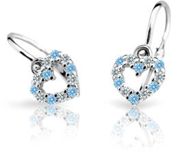 Cutie Jewellery Gyermek fülbevaló fehér aranyból C2157-10-X-2 világos kék