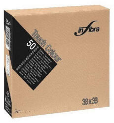 INFIBRA Szalvéta 33x33cm kapucsínó 2 réteg 50 lap/csomag (DA503XSZADI0836)