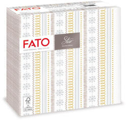 FATO Sztár karácsonyi szalvéta Ribbon Silver 2 rétegű 38x38cm 40 szál/csomag (DA503XSZAD82976500)