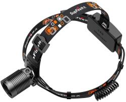 SUPERFIRE lanterna led pentru cap superfire hl53, zoom, 180lm, 400m, 2 2000mah, incarcare usb (95-HL53)