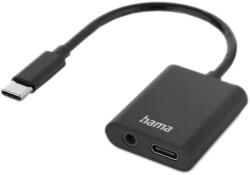 Hama USB 2.0 Type C USB 2.0 Type C + Jack Átalakító Fekete 10cm 201534 (201534)