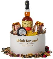  Drink For You feliratos Plantation Rum Ajándék csomag fehér díszdobozban