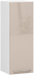 Akord Oliwia Fali Konyhaszekrény 30 cm Fehér-Cappuccino Magasfényű
