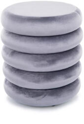 SIGNAL MEBLE Calvi Velvet Tárolós Puff Szürke Bársony