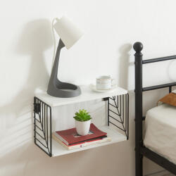 PremiumXL Fali Polc Moss 39x18x23 cm Fekete/Fehér