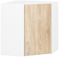 Akord Lima Sarok Faliszekrény Laminált Fehér-Sonoma Tölgy