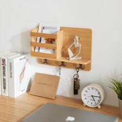 PremiumXL Fali Polc Giske 33x8x22 cm Bambusz