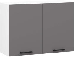 Akord Oliwia W80 Felsőszekrény Fehér-Grafit Matt