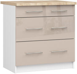 Akord Oliwia 80 Konyhai Fiókos Szekrény Magasfényű Cappuccino