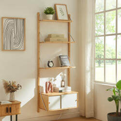 PremiumXL Fali Polc Tingvoll 176x65x34 cm Bambusz