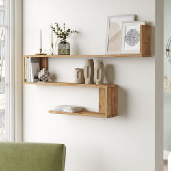 PremiumXL Fali Polc Kitee 71, 5x120x14, 5 cm Rusztikus Tölgy