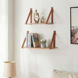 PremiumXL Fali Polc Szett Utsira 48/60x20x30 cm 2 Részes Tölgyfa Hatású/barna