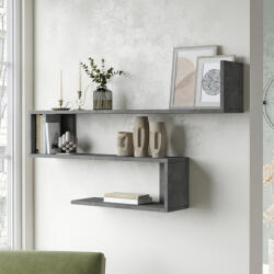 PremiumXL Fali Polc Kitee 71, 5x120x14, 5 cm Betonszínű