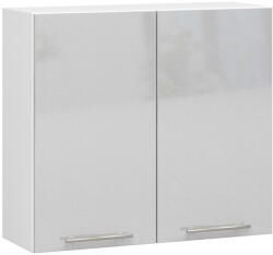Akord Oliwia 80 Fali Konyhaszekrény Fehér-Metál Magasfényű