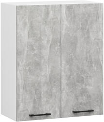 Akord Oliwia Fali Konyhaszekrény Laminált Fehér Beton Matt