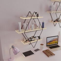 PremiumXL Fali Polc Heinävesi 65x60x15 cm Fekete