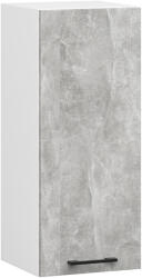 Akord Oliwia Fali Konyhaszekrény Fehér Beton Matt 30 cm