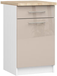 Akord Oliwia Moduláris Konyhai Szekrény Cappuccino Magasfényű Fronttal