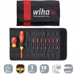 Wiha slimVario lapos szett, Pozidriv, PlusMinus, 10 részes, 41233-as táskában (22780_0004-00012-82295)