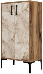 AG Cipőtároló Prag - Diós, Fehér Marble