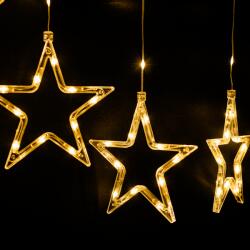 DekorTrend Crystalline fényfüggöny toldható 90 LED csillag melegfehér