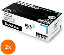 Elcadis Set 2 x 100 Manusi din Nitril, Marimea XS, Nepudrate, Negre, PPS Gloves (CLE-2xELC-MAN-NIT-100-NG-XS)