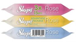 Sleepy Servetele Umede de Buzunar Sleepy, Rose Garden, 3 Pachete x 15 Bucati (SMT-0884)