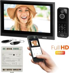 ORNO Besar Videós Kaputelefon-Készlet, Kézibeszélő, 10"-Os Monitor, Billentyűzettel, Kártya- És Kulcstartó Olvasóval És Mobilalkalmazással. (VDP-66/B) (VDP-66/B)