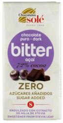 Chocolates Solé Ciocolata fara Zahar, Chocolates Sole, cu 72% Cacao si Acai, 100 g