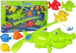 LEAN Toys Ügyességi Játék Készlet Horgászbot Halak Krokodil (12199) (12199)