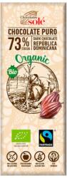 Chocolates Solé Mini Tableta Ciocolata Neagra BIO 73% Cacao, 25 g, Chocolates Sole