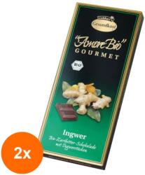 Liebhart's Gesundkost Set 2 x Ciocolata Amaruie cu Ghimbir, 55 % Cacao, 100 g, Liebhart's Amore Bio
