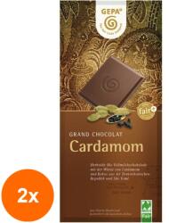 GEPA Set 2 x Ciocolata BIO cu Lapte si Cardamon, 100 g, Gepa