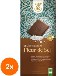 GEPA Set 2 x Ciocolata BIO cu Lapte si Sare, 100 g, Gepa