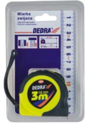 Dedra Mérőszalag 3 m 1 Stoppos Gumirozott PVC Tartóval (T-8203 CON) (T-8203 CON)