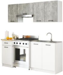 Akord Oliwia 1.8 Konyhabútor Szett Beton-Fehér