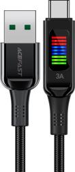 ACEFAST C7-04 USB-A-Type-C Kábel Kijelzővel 60W 1.2 m-Fekete (6974316282785) (6974316282785)