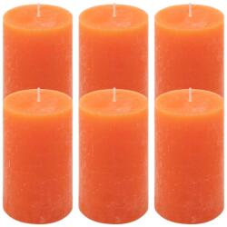 Nexos Paraffin gyertya rusztikus 11, 5 cm 40 óra 6 db narancssárga (DK47326_SL06)