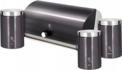 Berlinger Haus BerlingerHaus BH/6732 Metallic Line Carbon Edition Kenyértartó 3 Részes Tároló Szettel - Sötét Szürke (BH-6732) (BH-6732)
