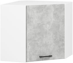 Akord Oliwia Sarokfali Konyhaszekrény Laminált Fehér-Beton Matt