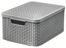 Curver/keter Curver Rattan Style M kosár Fedővel Világosszürke (253004) (253004)