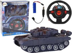 LeanToys R/C Távirányítós Tank - Fény és Hnaghatásokkal, 1: 18, 27 Mhz, Sötétkék (17276) (17276)