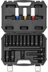 TOYA Gépi dugókulcs készlet 1/2" 18 részes 10-24 mm (YT-10566)