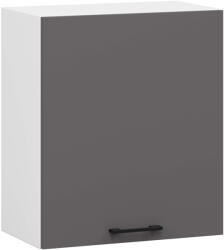 Akord Oliwia Fali Konyhaszekrény Laminált Fehér-Grafit 58 cm