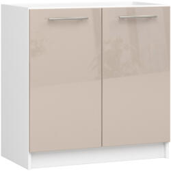 Akord Oliwia 80 cm Mosogatószekrény Fehér-Cappuccino Magasfényű