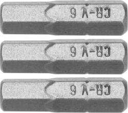 Dedra 18A04H60-03 Csavarhúzó Bitek Hex, 25 mm, 3 Darab/Csomag (18A04H60-03) (18A04H60-03)